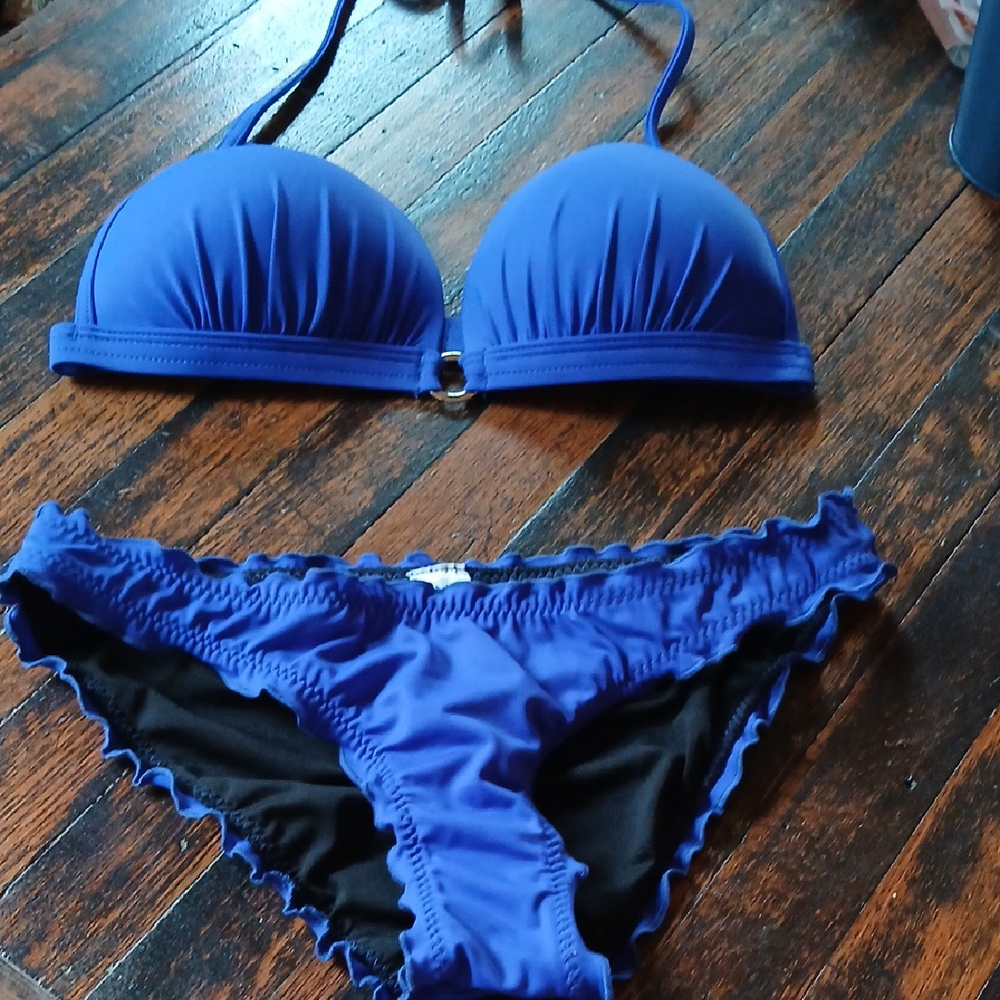 VENUS Blue and Black Bikini